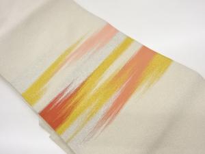 綴れ抽象霞模様織出し名古屋帯